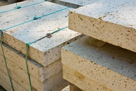 سنگ تراورتن خام با کیفیت بالا برای نما های بیرونی و داخلی